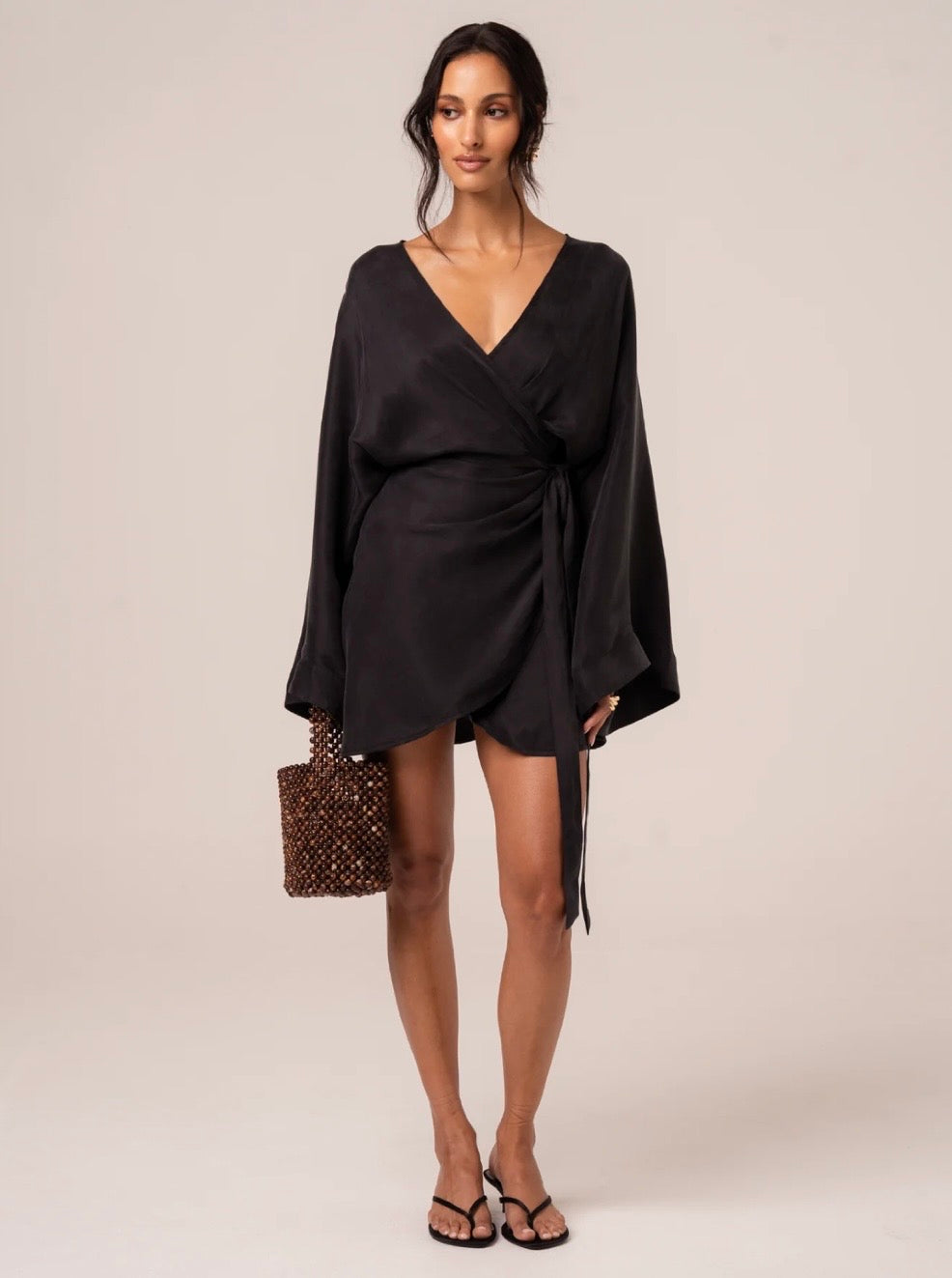 MAIA BATWING DRESS NOIR
