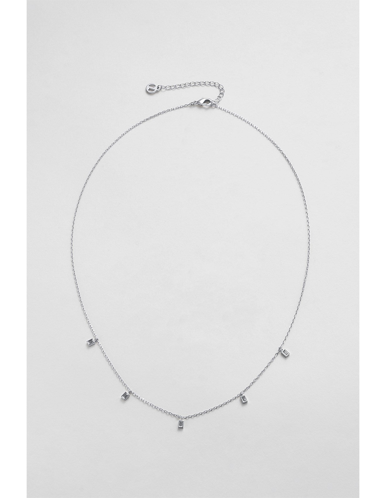 BAGUETTE MINI NECKLACE - SILVER