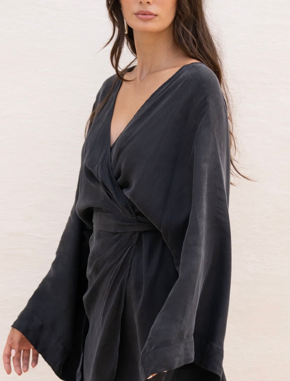 MAIA BATWING DRESS NOIR