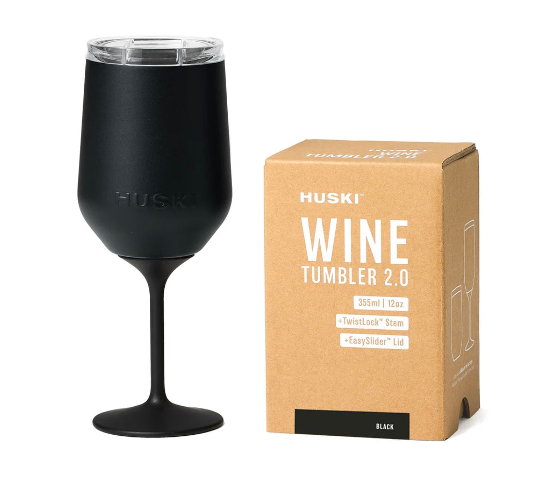 WINE TUMBLER - 2.0 Twist & Lock Stem Black