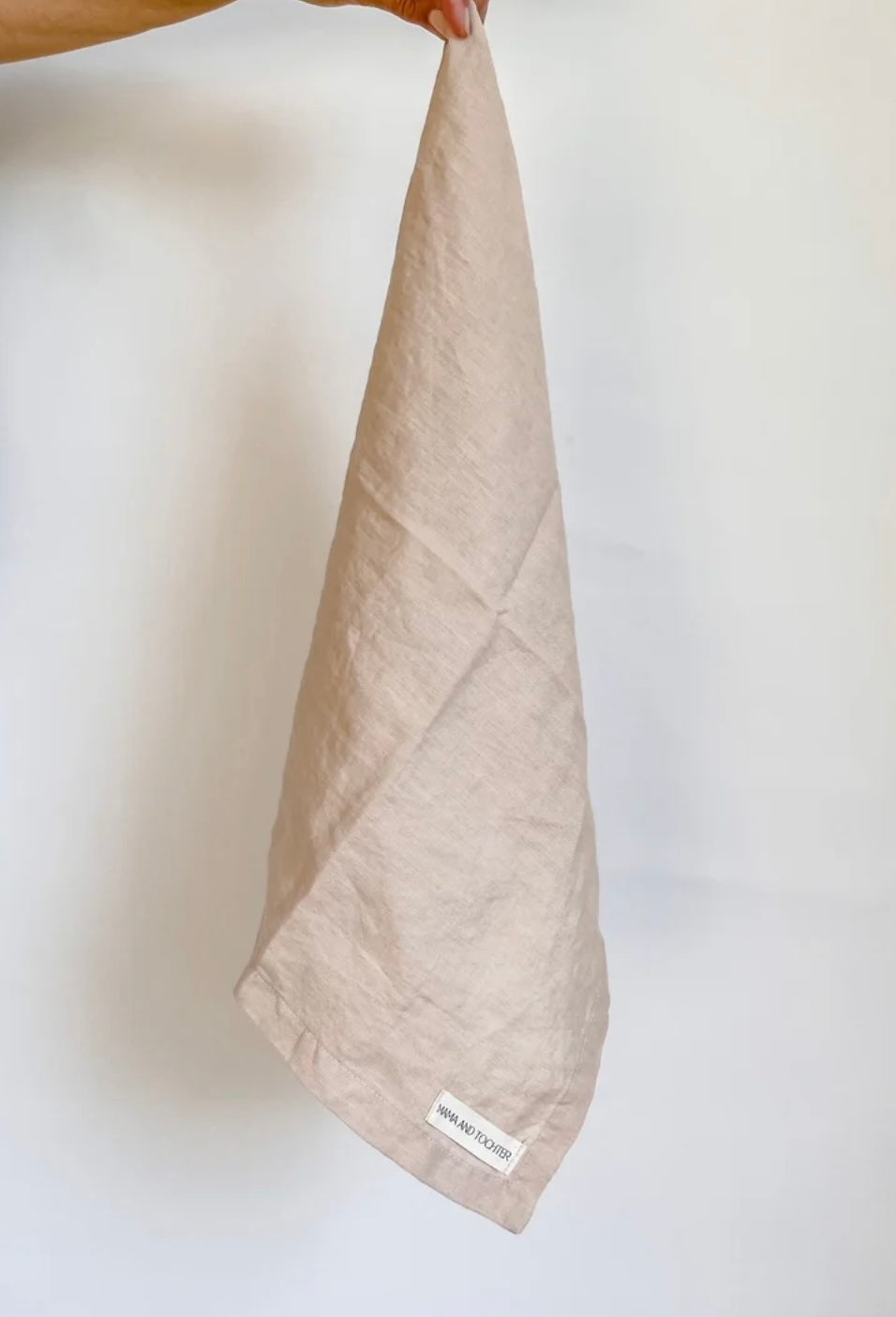 PURE FRENCH LINEN TEA TOWEL - Light Clay