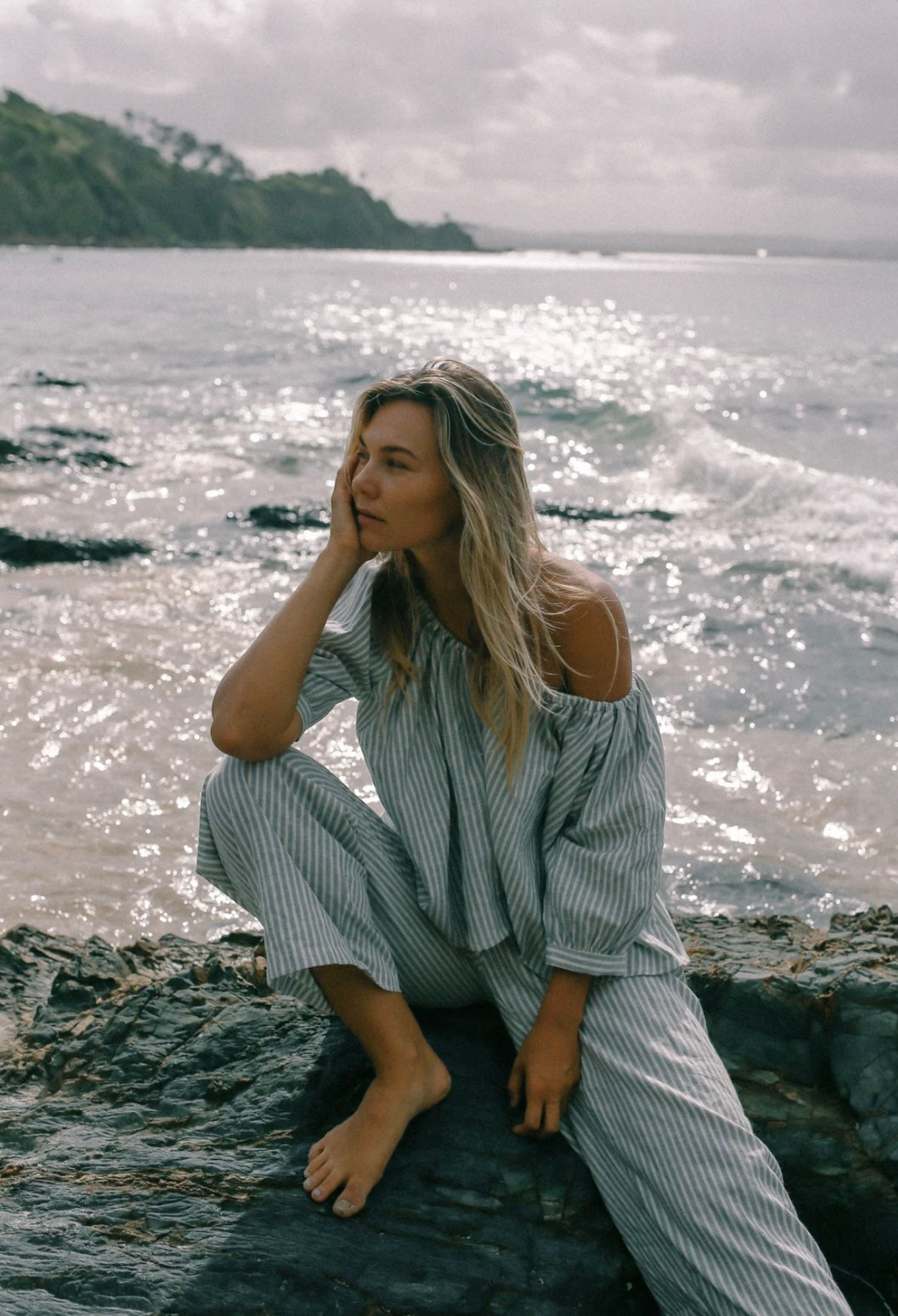 CHLOE BLOUSE WASHED BLUE