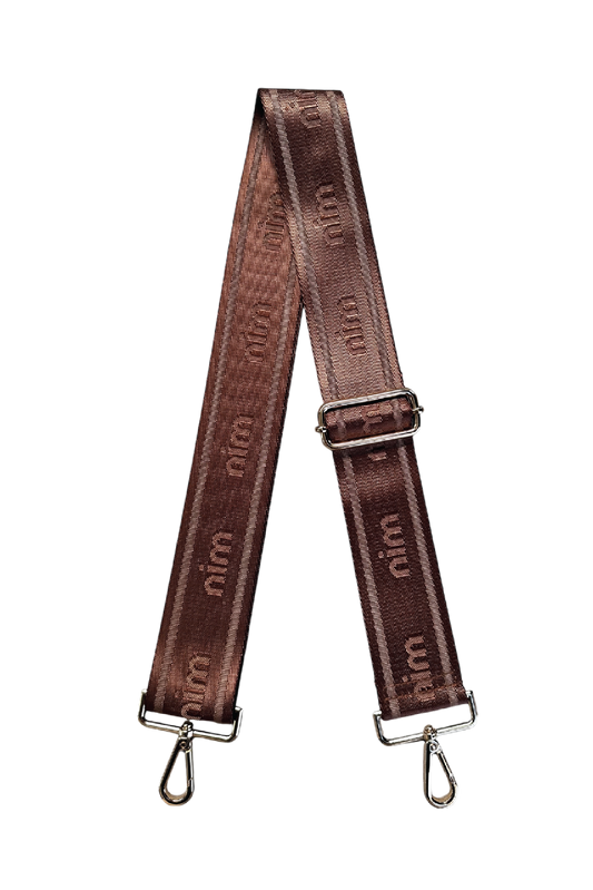 Nim Shoulder Strap -Cocoa/Gold Mono