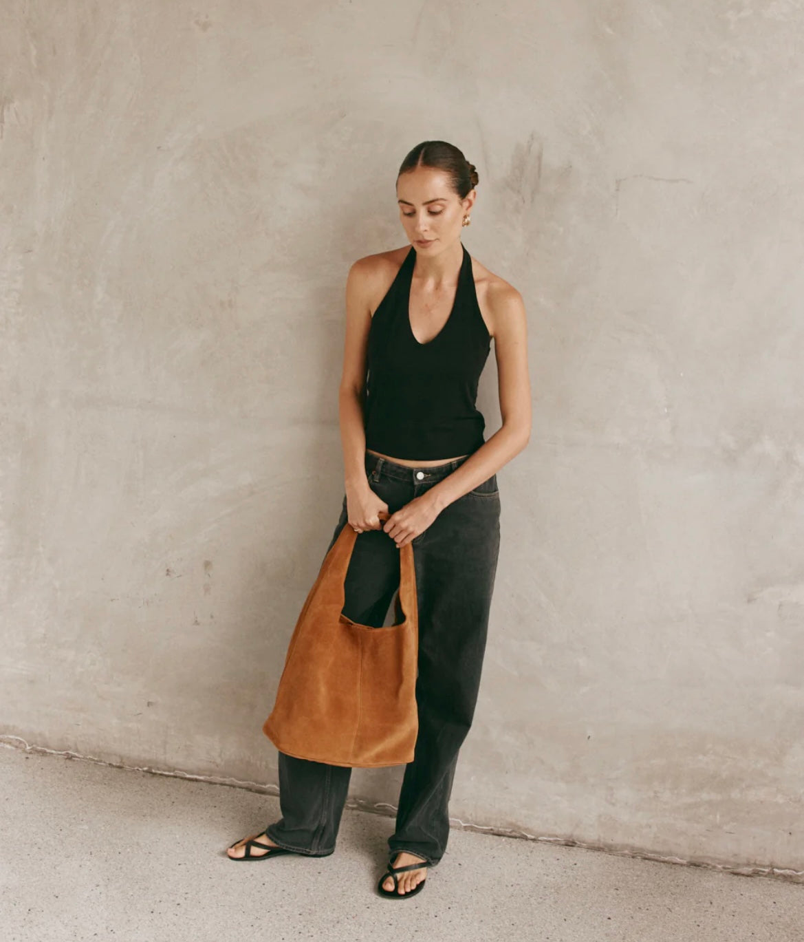 SIENNA TAN SUEDE HOBO