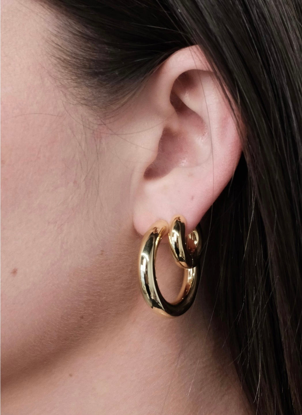 LINA HOOP LARGE - GOLD