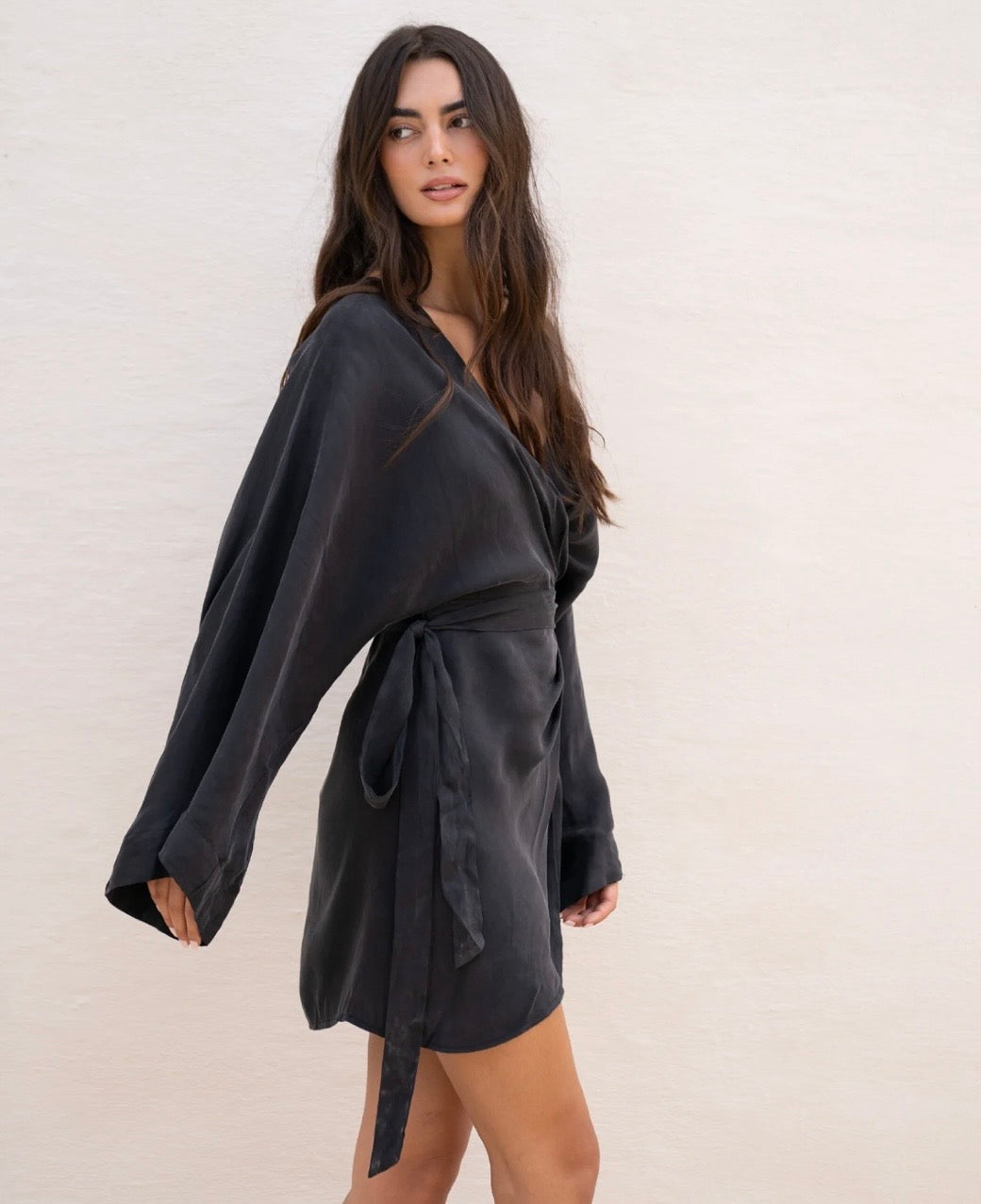 MAIA BATWING DRESS NOIR