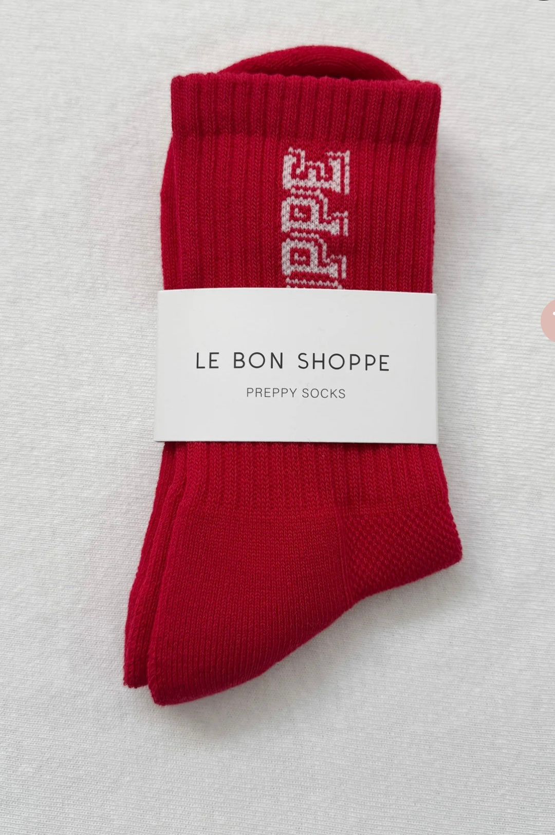 PREPPY SOCKS - RED / CREAM