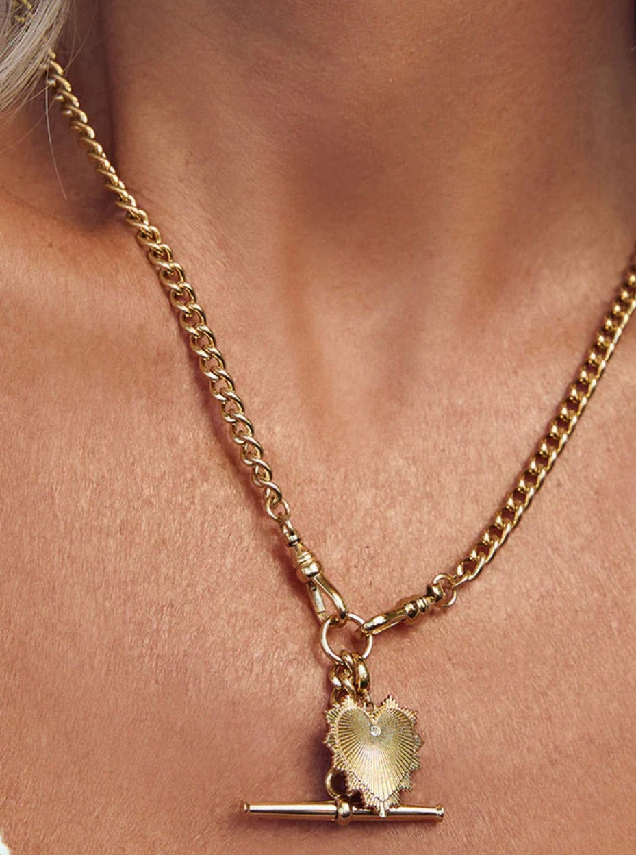 EVIE HEART CHARM - GOLD