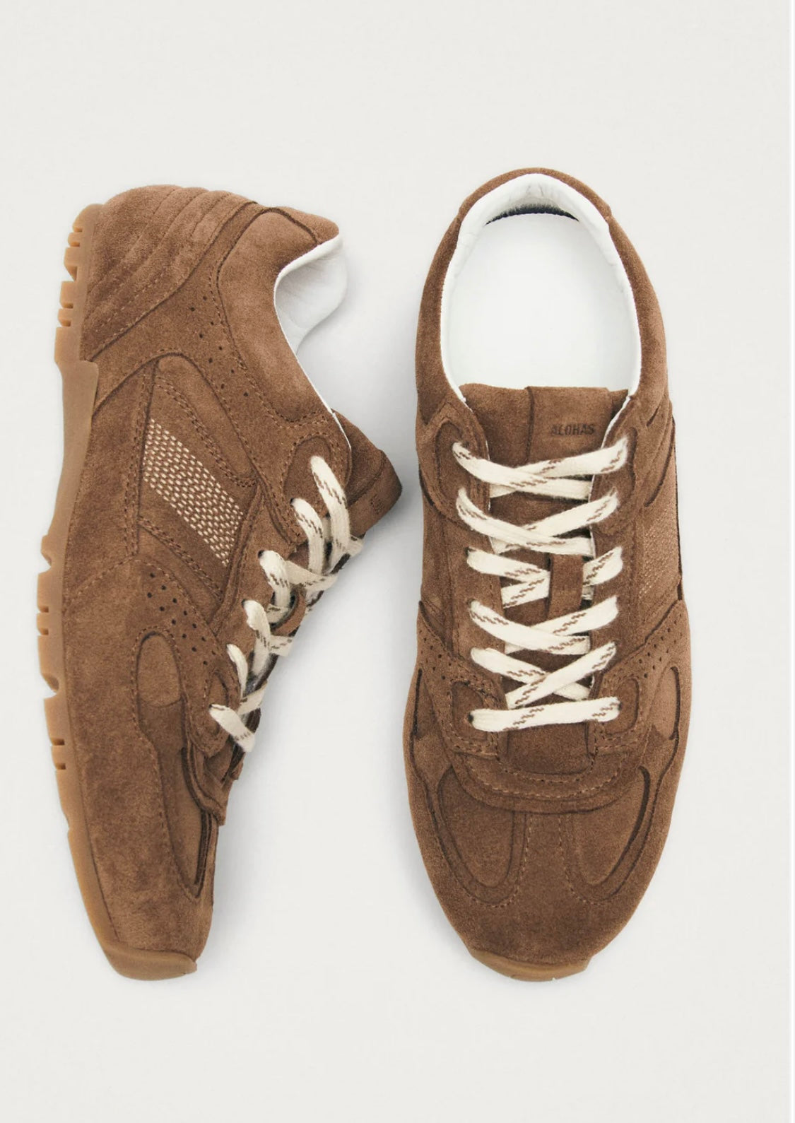 ALOHAS - SUEDE BROWN LEATHER SNEAKERS