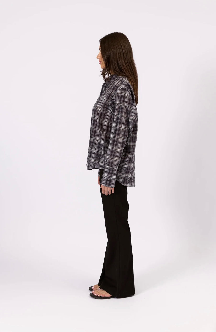 HARLOW CHECK SHIRT - BLACK
