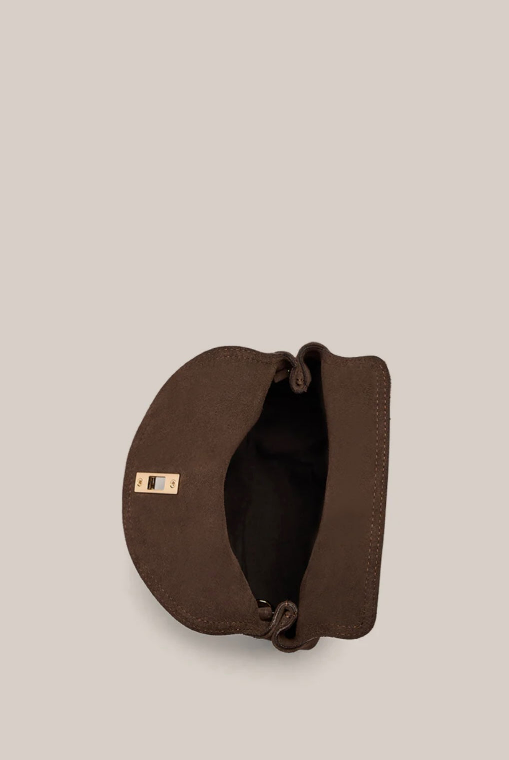 SUEDE CROSS BODY CLUTCH - Chocolate Suede