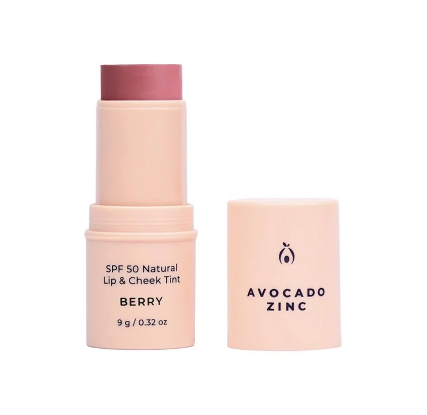 SPF 50 Natural Lip + Cheek Tint - Berry