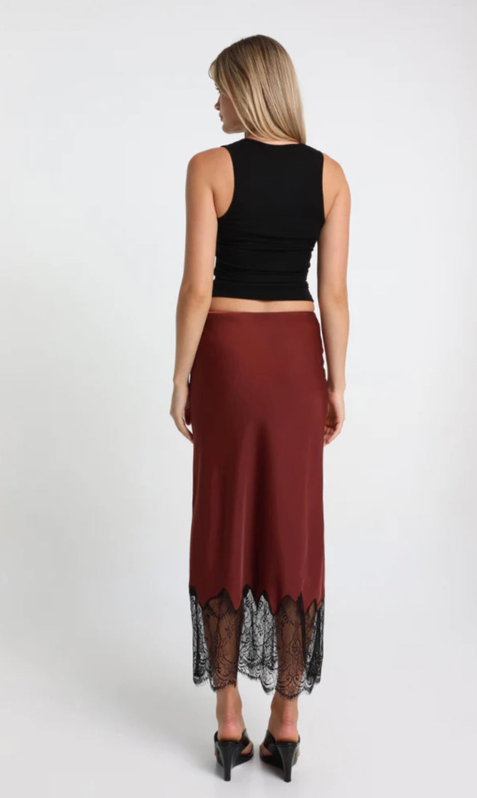 LUELLA MAXI SKIRT - MERLOT