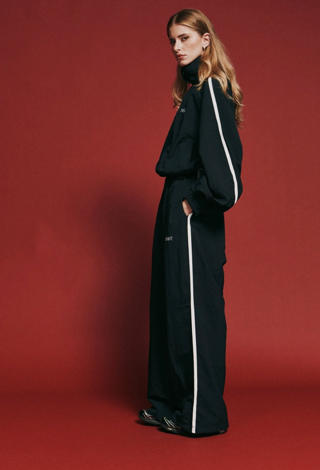 FIGHT NIGHT WINDBREAKER PANT - BLACK