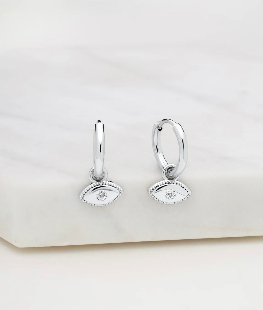 EVIL EYE EARRING - Silver