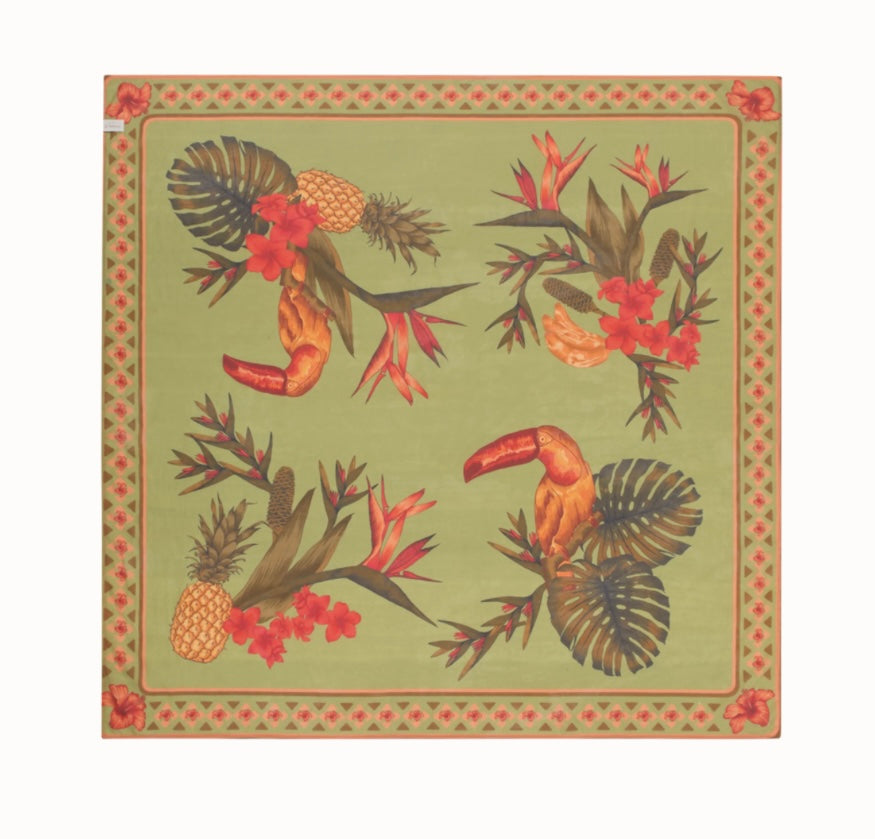 CUBAN TROPICAL SARONG - Lime