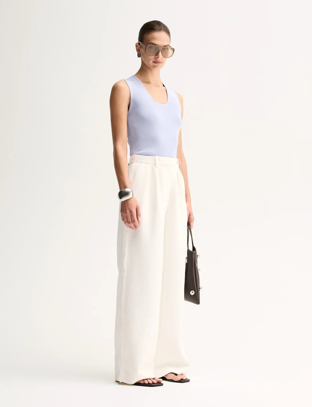 HAYES KNIT TOP - PALE BLUE