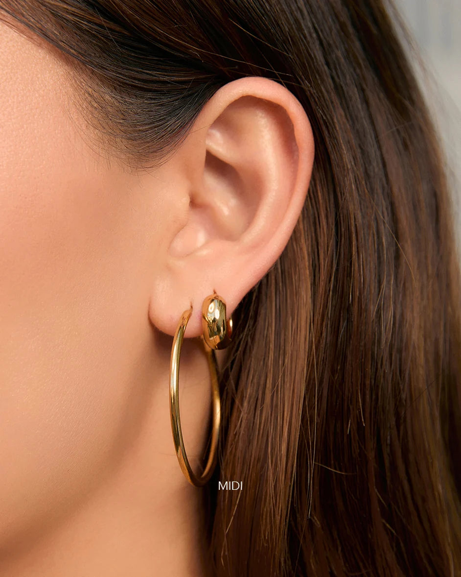 MADDY GOLD HOOP - 40MM