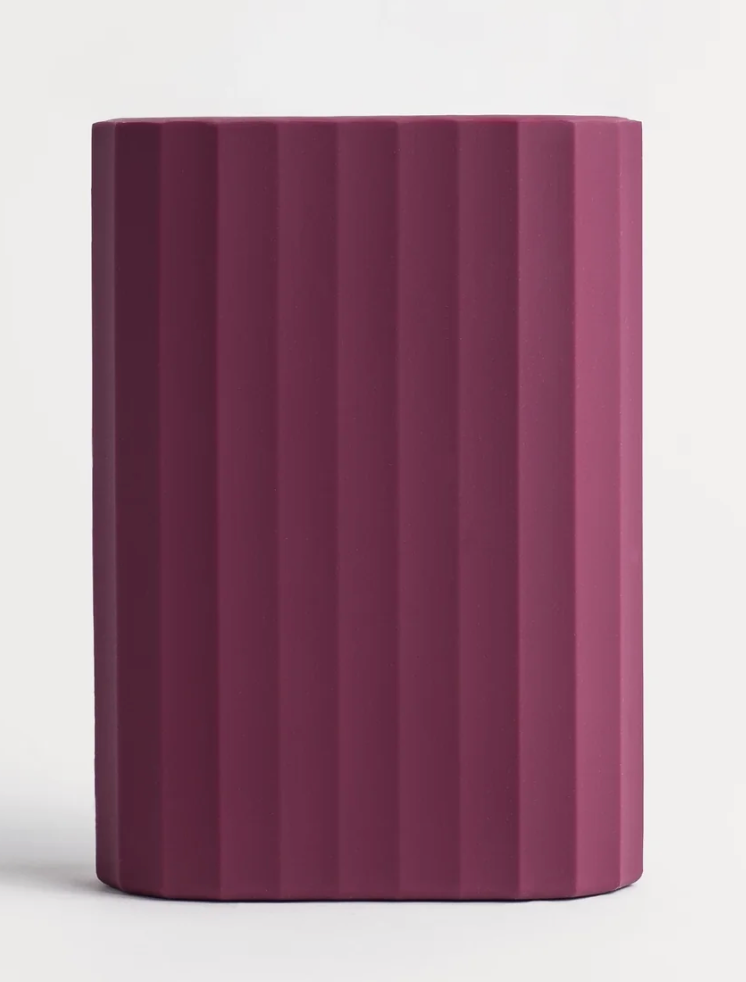 RIBBED SILICONE SLEEVE - BURGUNDY