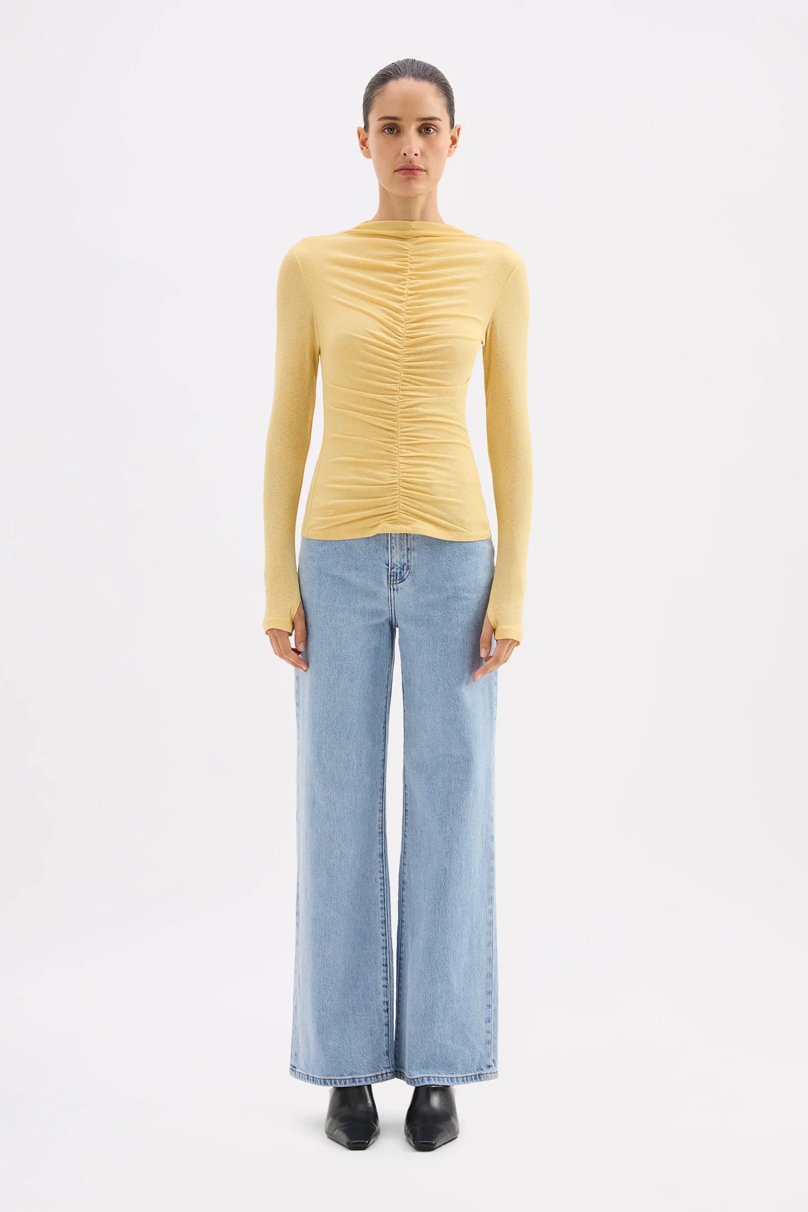 MARTI MESH TOP - BUTTER