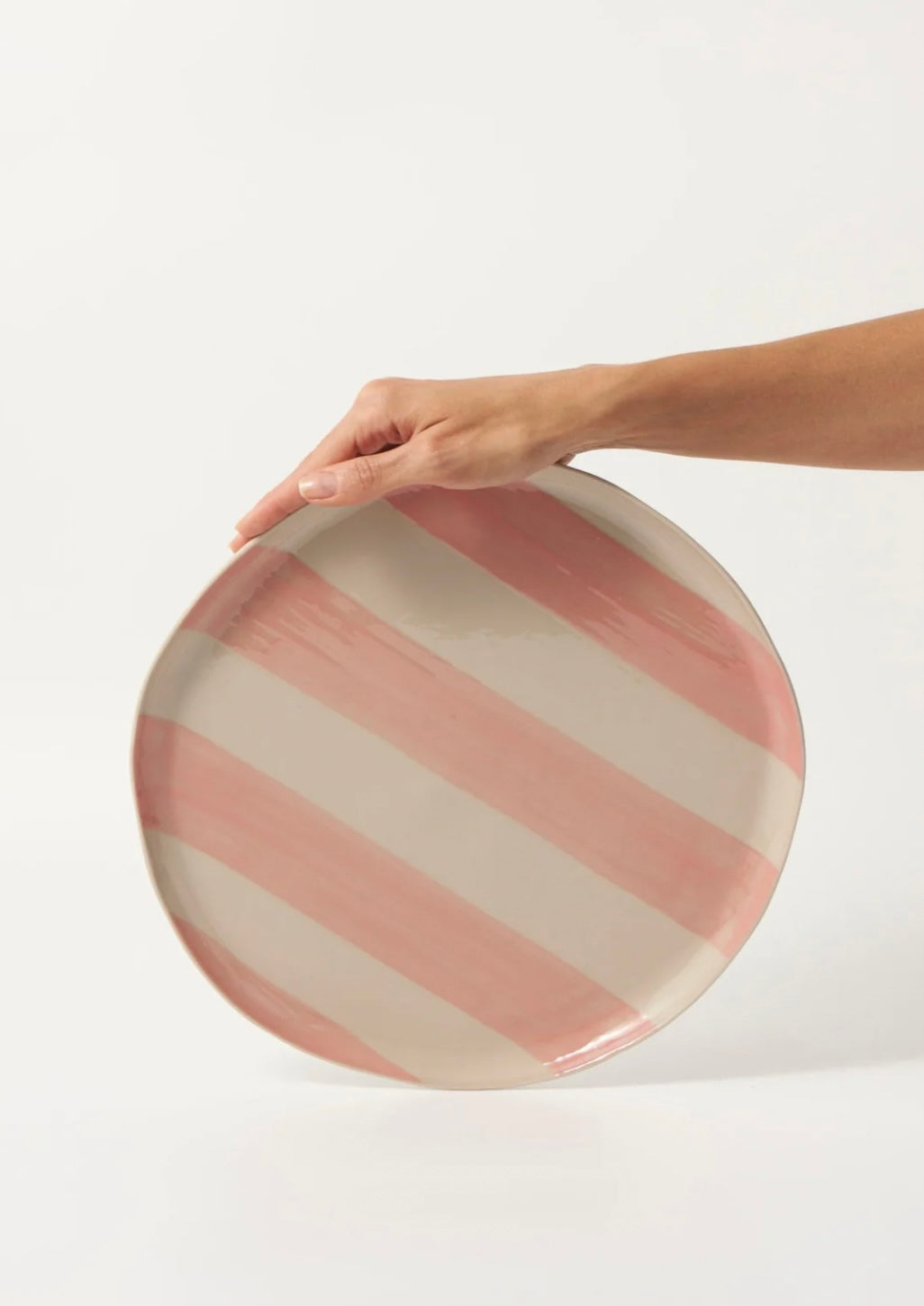 CABANA STRIPE PLATTER Pink