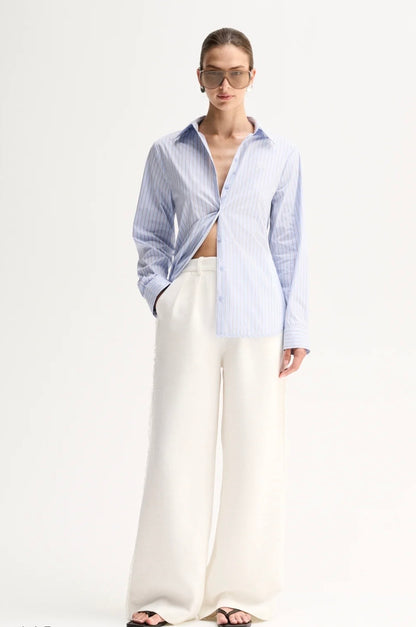 KALLIE STRIPE SHIRT - BLUE STRIPE