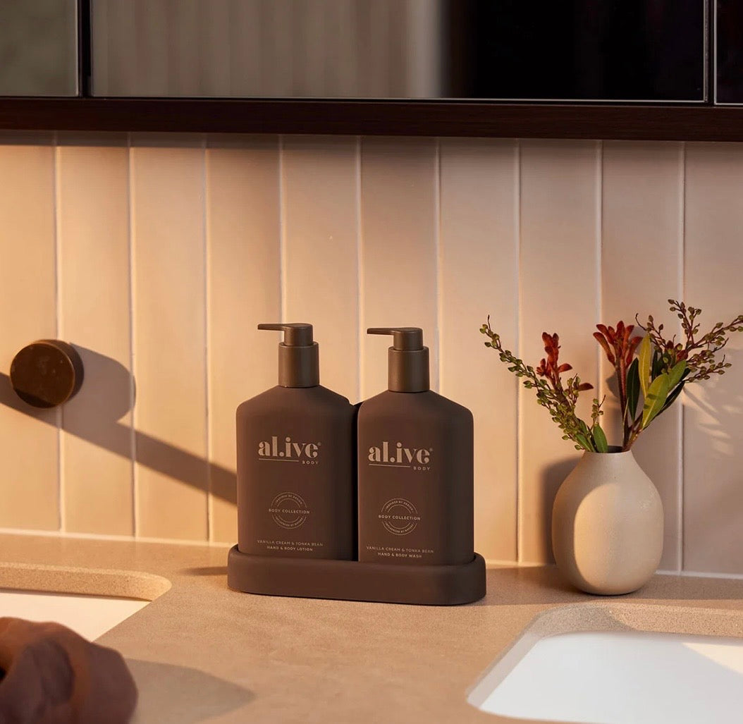 BATHROOM WASH &amp; LOTION DUO - VANILLA CREAM &amp; TONKA BEAN