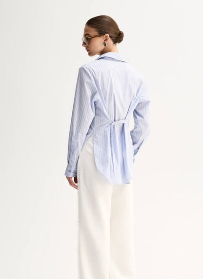 KALLIE STRIPE SHIRT - BLUE STRIPE