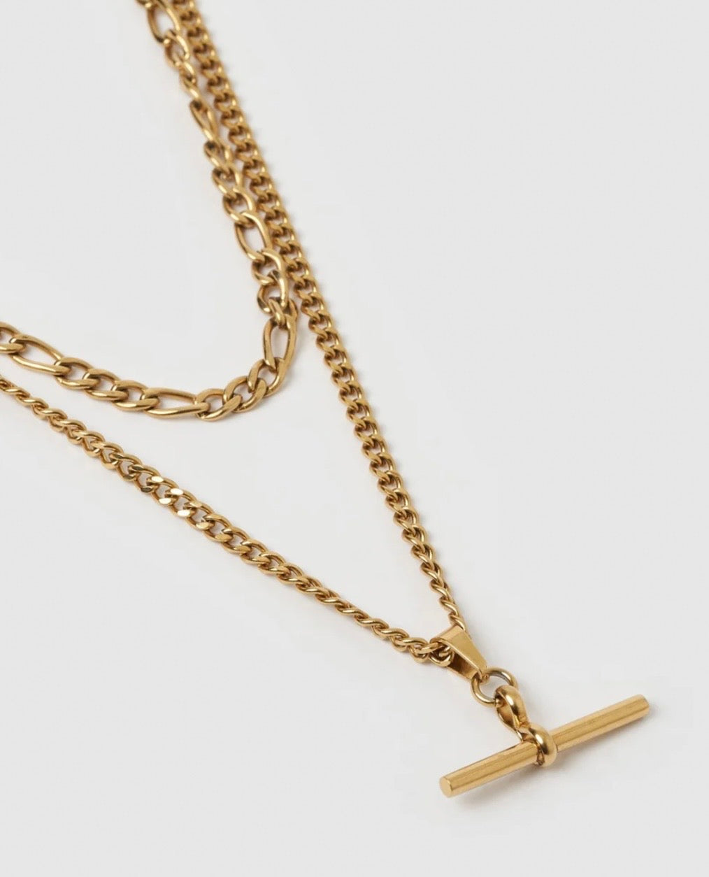MARCELLA DOUBLE STACK GOLD NECKLACE
