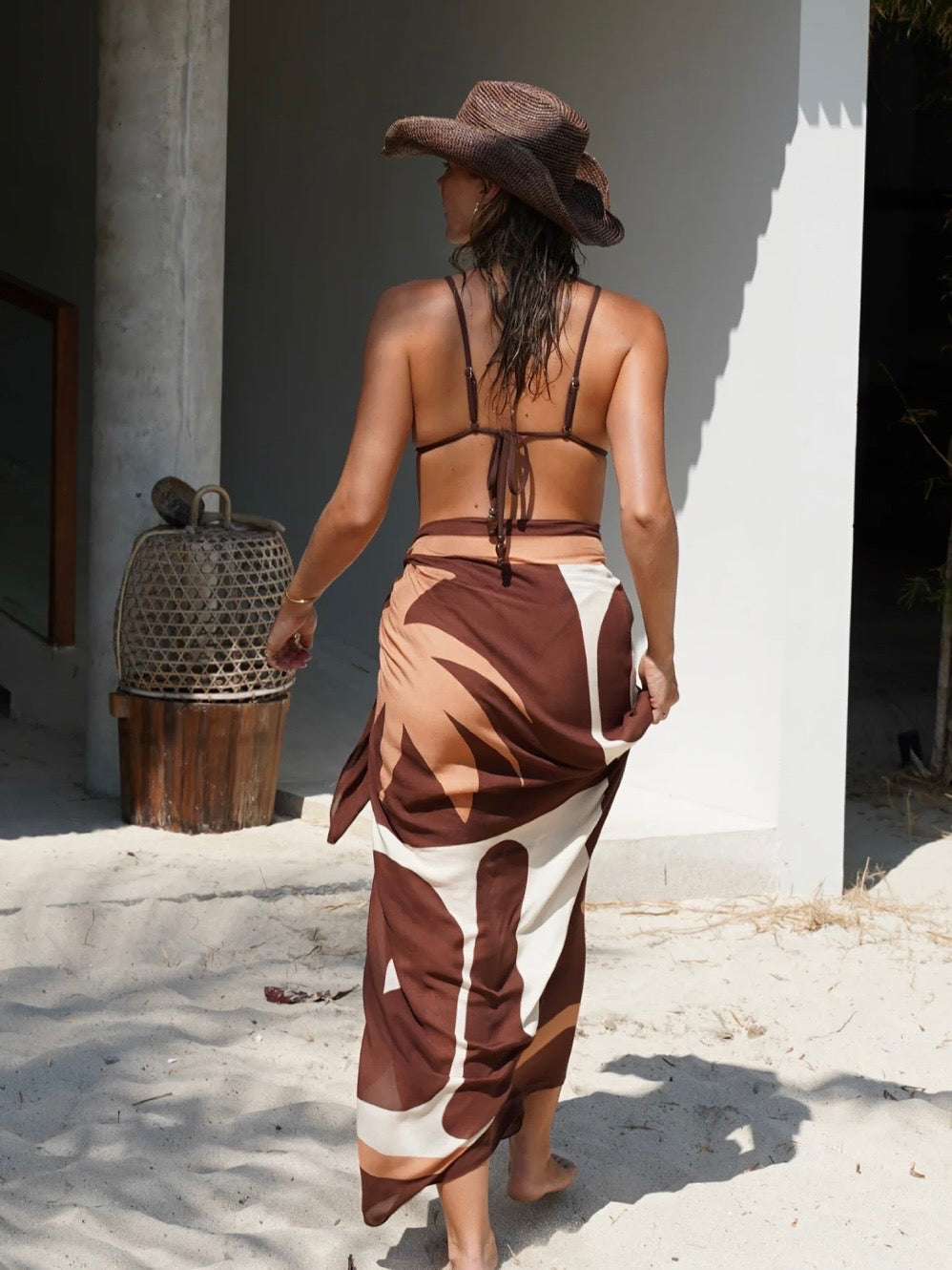 STRING TRIANGLE TOP CHOC