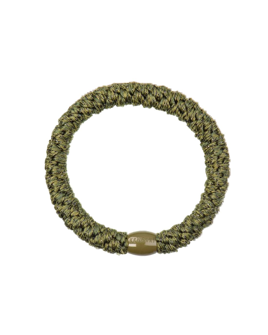 KNEKKI HAIR TIES - BOTTLE GREEN GLITTER