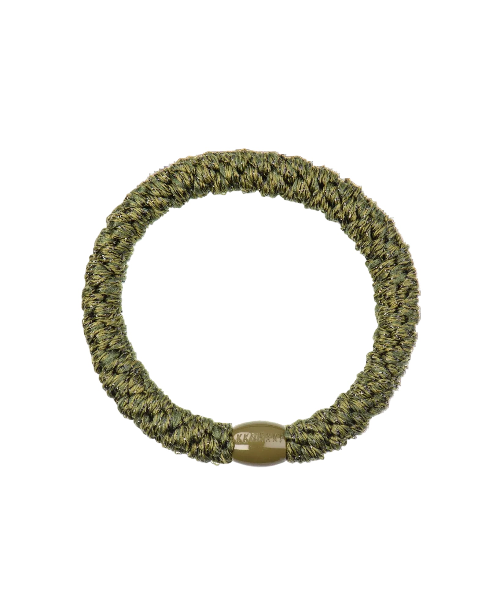 KNEKKI HAIR TIES - BOTTLE GREEN GLITTER