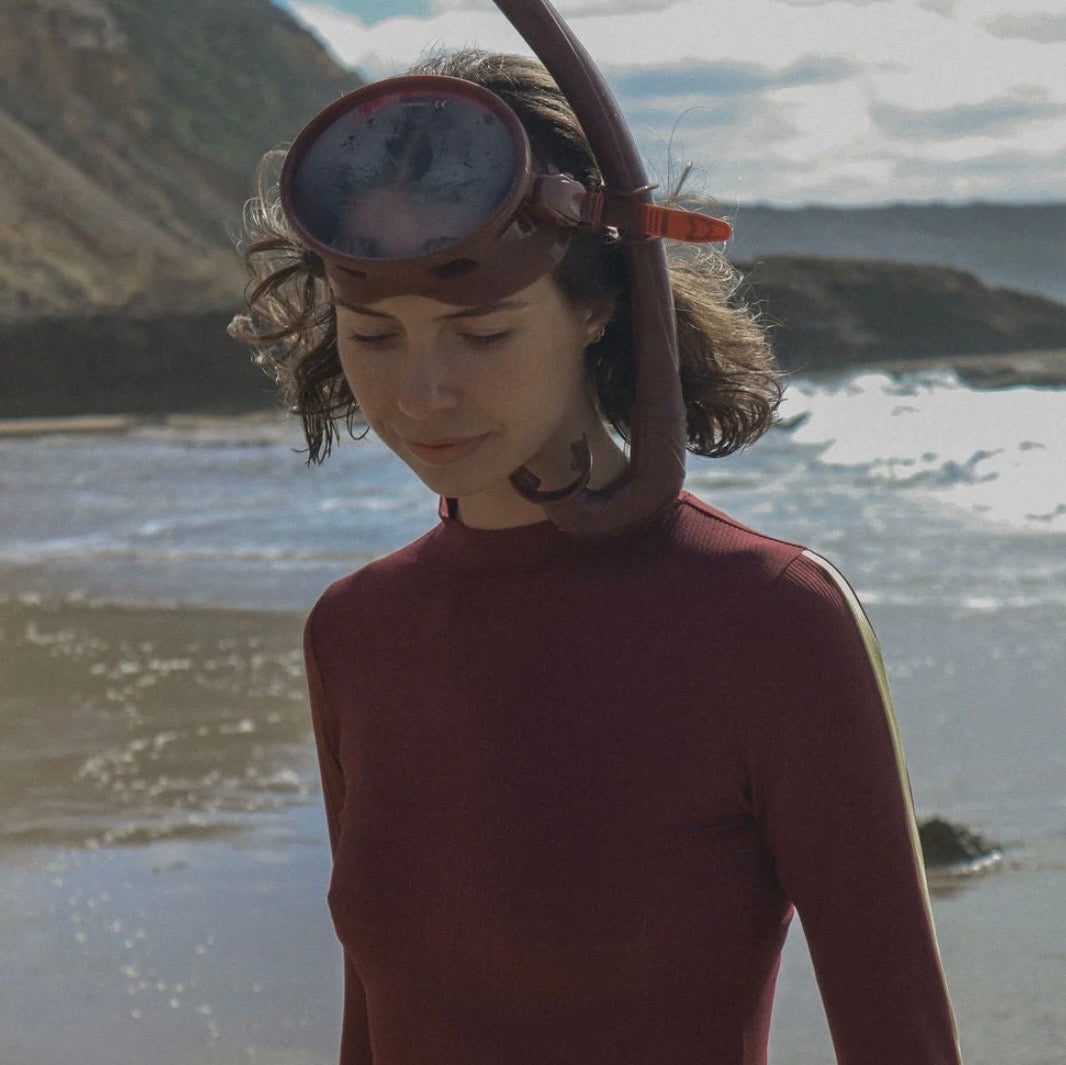DIVE MASK &amp; SNORKEL SET - MERLOT