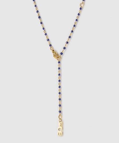 LUCKY FISH CHARM NECKLACE - BLUEBERRY