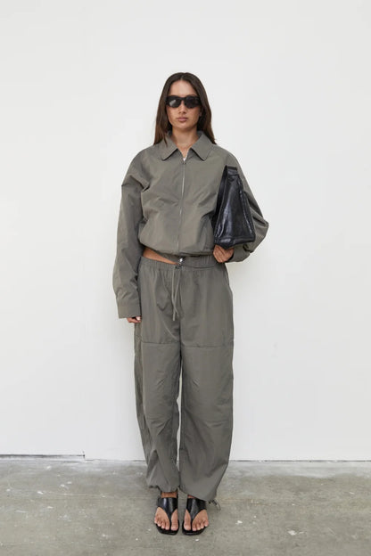 BARREL UTILITY PANT - ASH