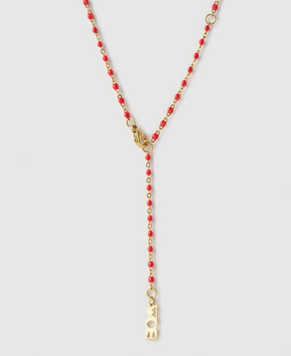 LUCKY FISH CHARM NECKLACE - CHERRY
