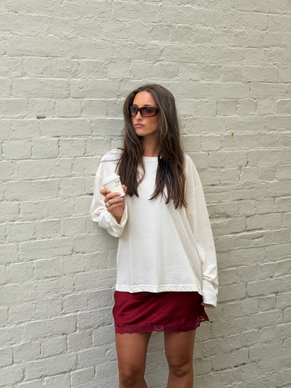NALU MINI SKIRT - MERLOT