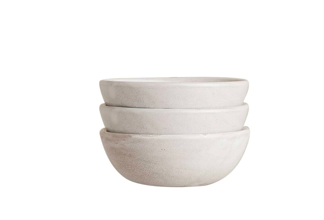 CONDIMENT BOWLS - Breakfast in Bed Snow - set of 3