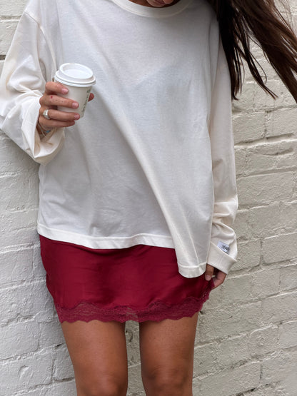 NALU MINI SKIRT - MERLOT