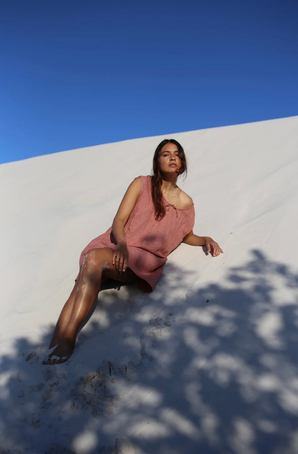 LUNA SHIFT DRESS - Picnic Hemp