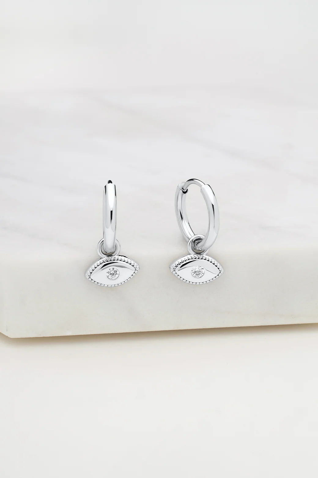 EVIL EYE EARRING - SILVER