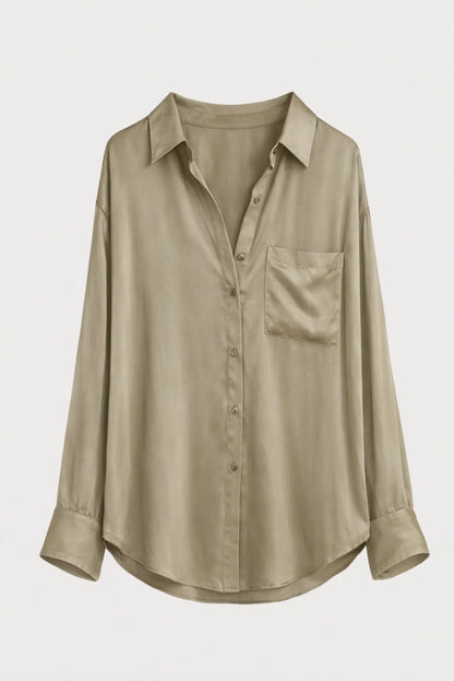 ROSHI SATIN SHIRT DESERT SAGE