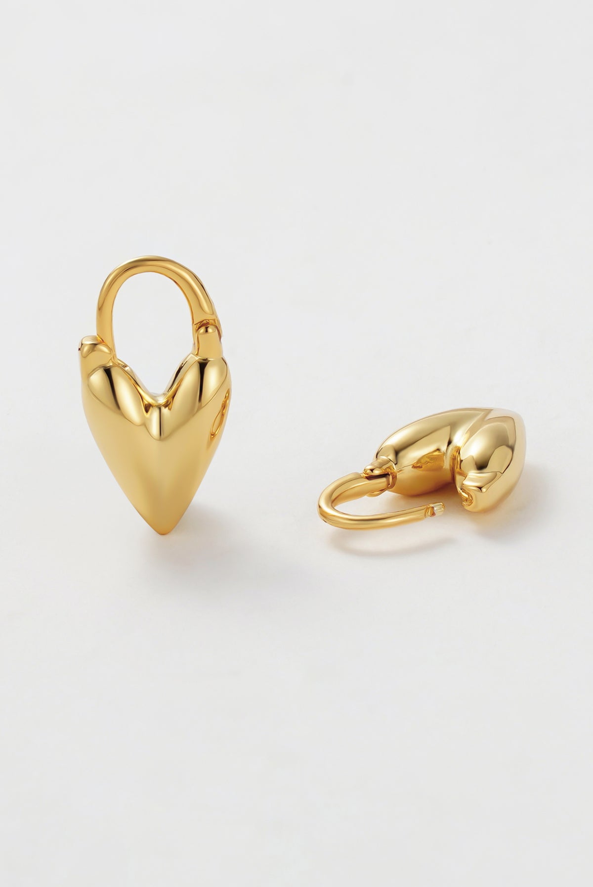 JESS HEART HOOP - GOLD