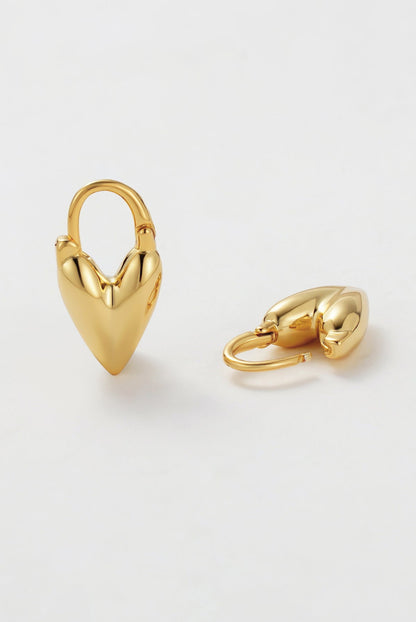 JESS HEART HOOP - GOLD