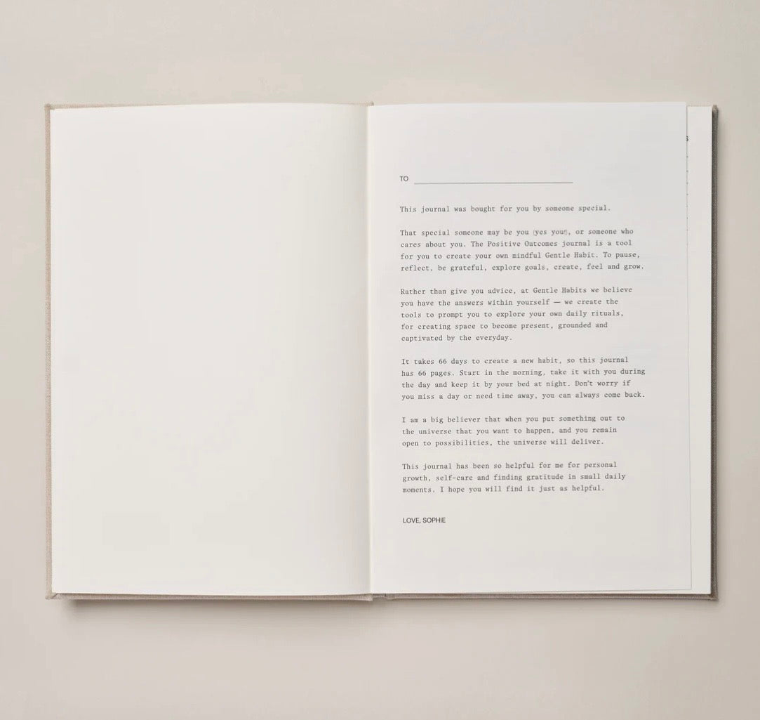 POSITIVE OUTCOMES JOURNAL - GENTLE HABITS