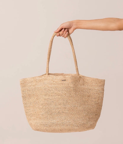MAXI RAFFIA TOTE NATURAL
