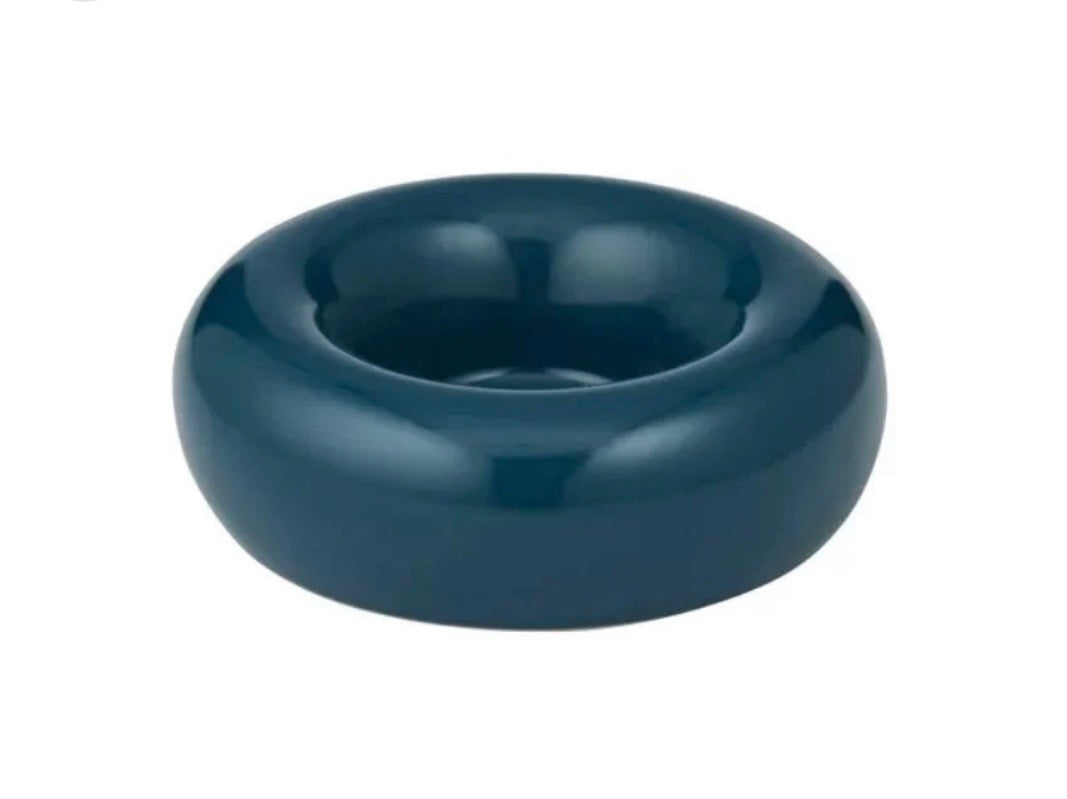 ORB CERAMIC BOWL 15x5cm TEAL