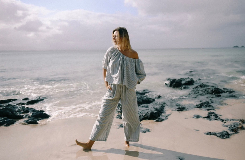 CHLOE BLOUSE WASHED BLUE