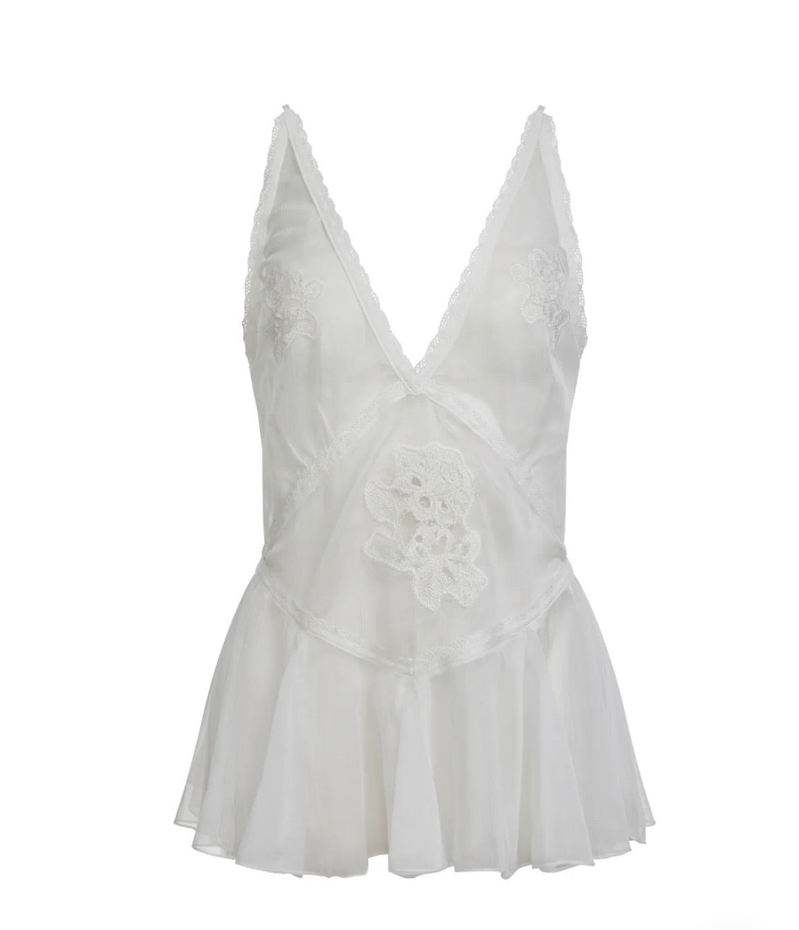SHEER LUCK TOP - IVORY