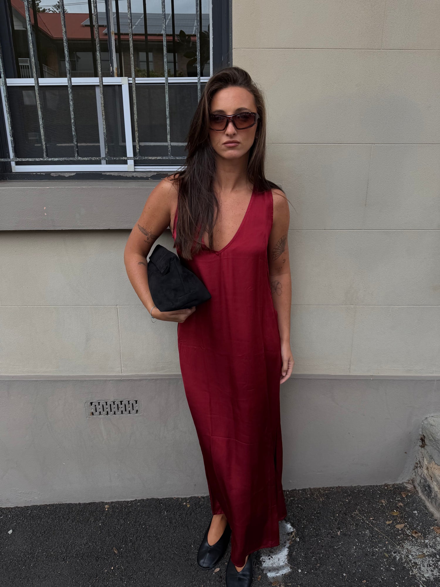 MARLOWE DRESS MERLOT